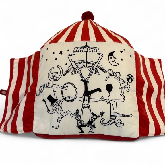 IKEA Busenkel Cushion Pillow Circus Tent Shape Red/White 19x15" 505.231.86 - Picture 1 of 5
